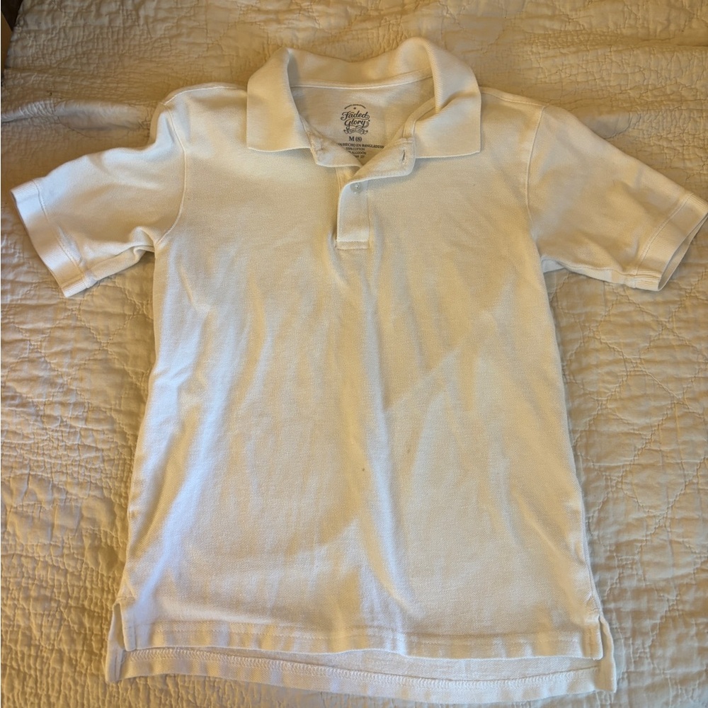 Faded Glory Kids White Polo Shirt